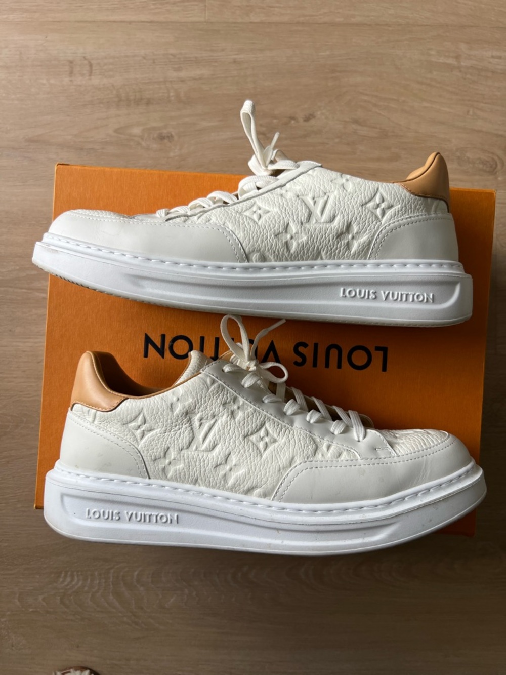 Louis Vuitton Beverly Hills White Monogram Trainers - Size 8.5 euro/9.5 men - Picture 6 of 10